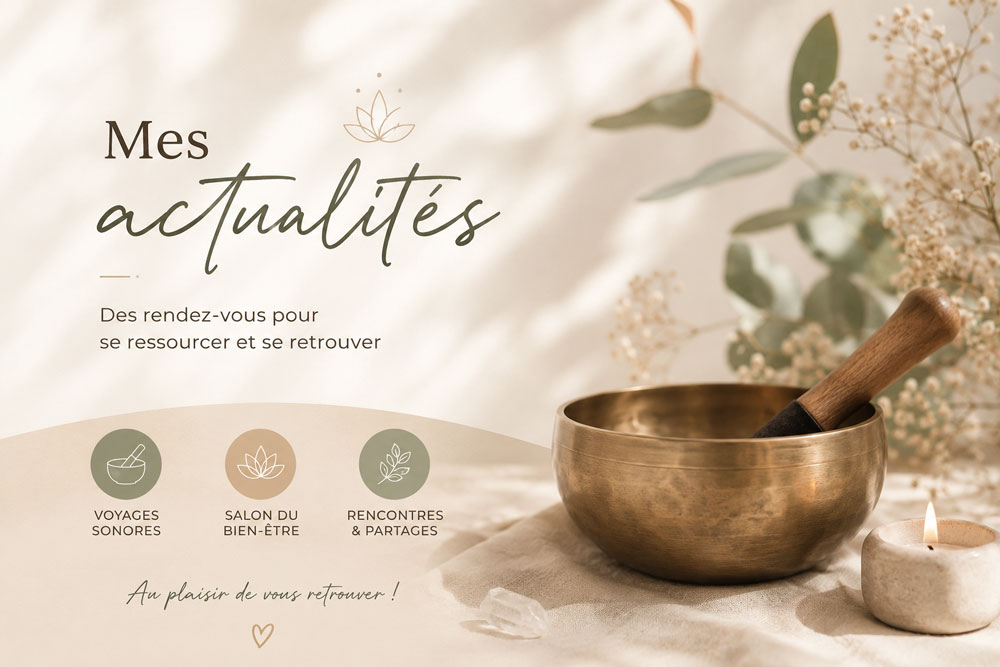 Visuel illustrant l'actualité de la rentrée 2026 de Fanny Cherfils, sono-musico-thérapeute